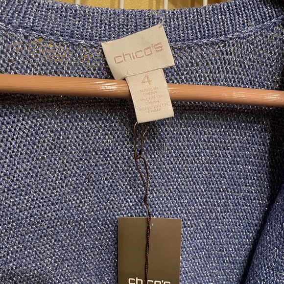 Chico's Elegant Blue Cardigan - Picture 3 of 3